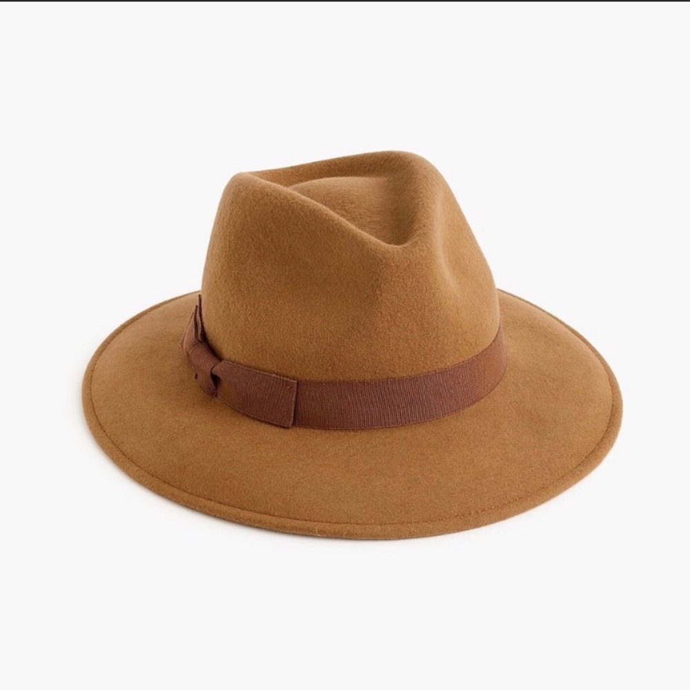 J. Crew Western Hat with Grosgrain Trim in Honey Brown